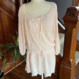 YFB Dropped Waist Light Peach Dress Sz S